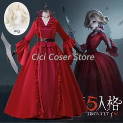 Game Identity V Cosplay Costume Bloody Queen Mary Bloodbath Red Long Dress Women Halloween Carnival Evening Party Ball Clothes