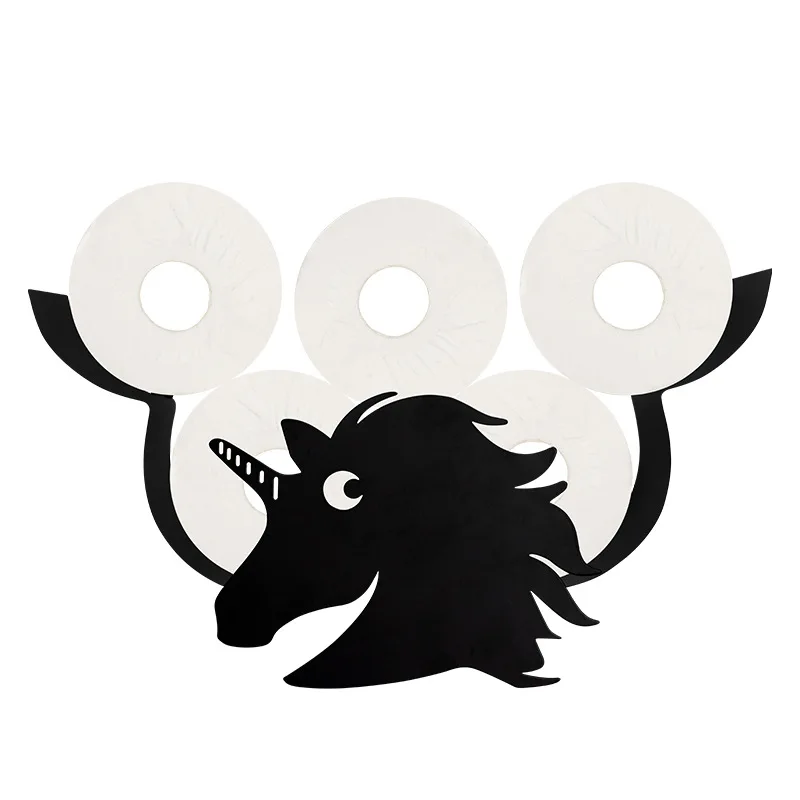 Metal Animals Rack Toilet Paper Holders Wall Mount Bracket Paper Roll Accessories Kitchen Bathroom Storage Racks Shelf Organizer
