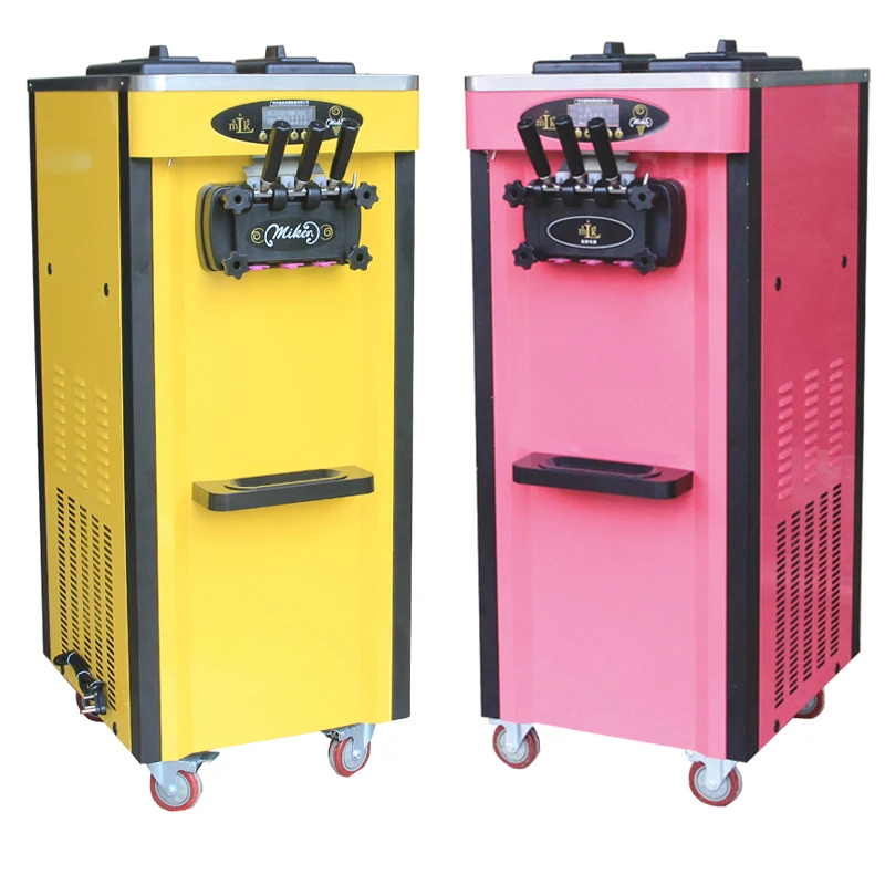 آلة صنع الآيس كريم 3 نكهات للآيس كريم الناعم خمسة ألوان آلة الآيس كريم الفولاذ المقاوم للصدأ للبيع