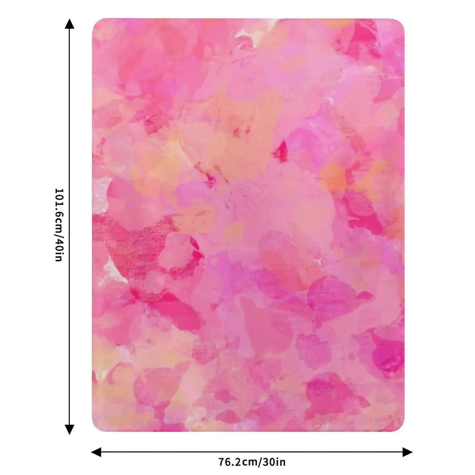 Pink Brushstrokes of Paint Pattern - Modern Art Throw Blanket Warm Soft Blankets For Baby Cute Plaid Flannel Blankets 6
