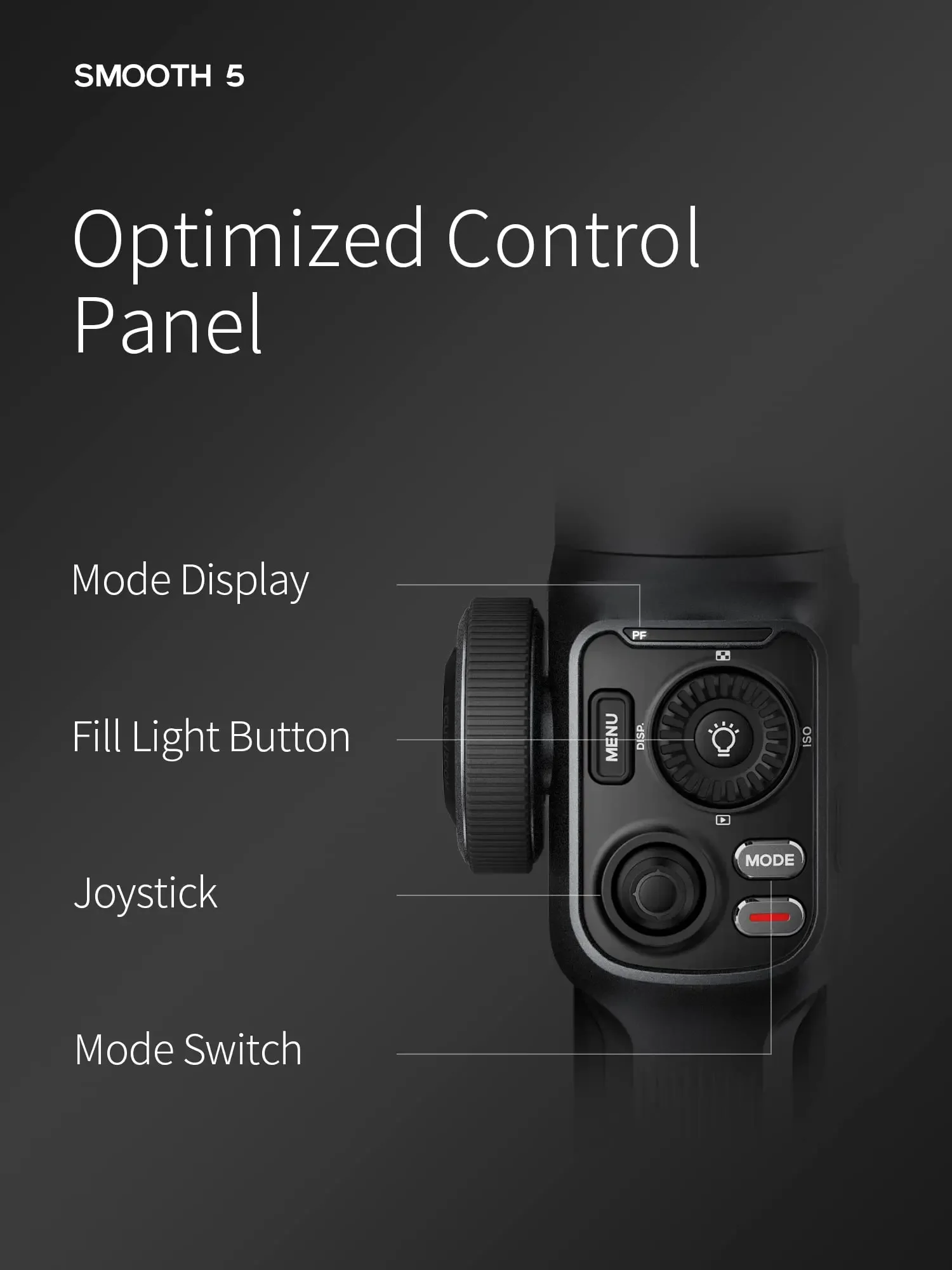 ！Smooth 5 Phone Gimbal 3-Axis Handheld Smartphone Stabilizer with Grip Tripod