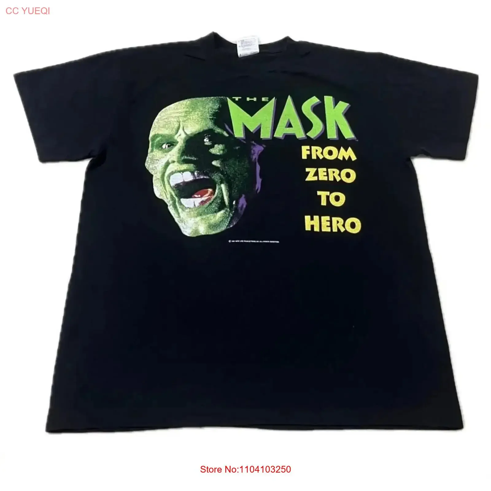 Vintage The Mask From Zero To Hero Jim Carrey Movie Promo T Shirt Size XL RARE vintage Washed Breathable Unisex