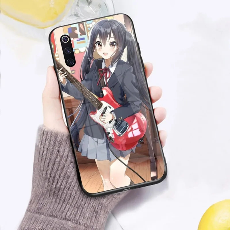 K-ON Nakano Azusa Cell Phone Case for Xiaomi 13 12 11T 10 9 Lite Redmi Note 12 11 10 10S Pro 9 9A 8 PC Glass Phone Cover Funda