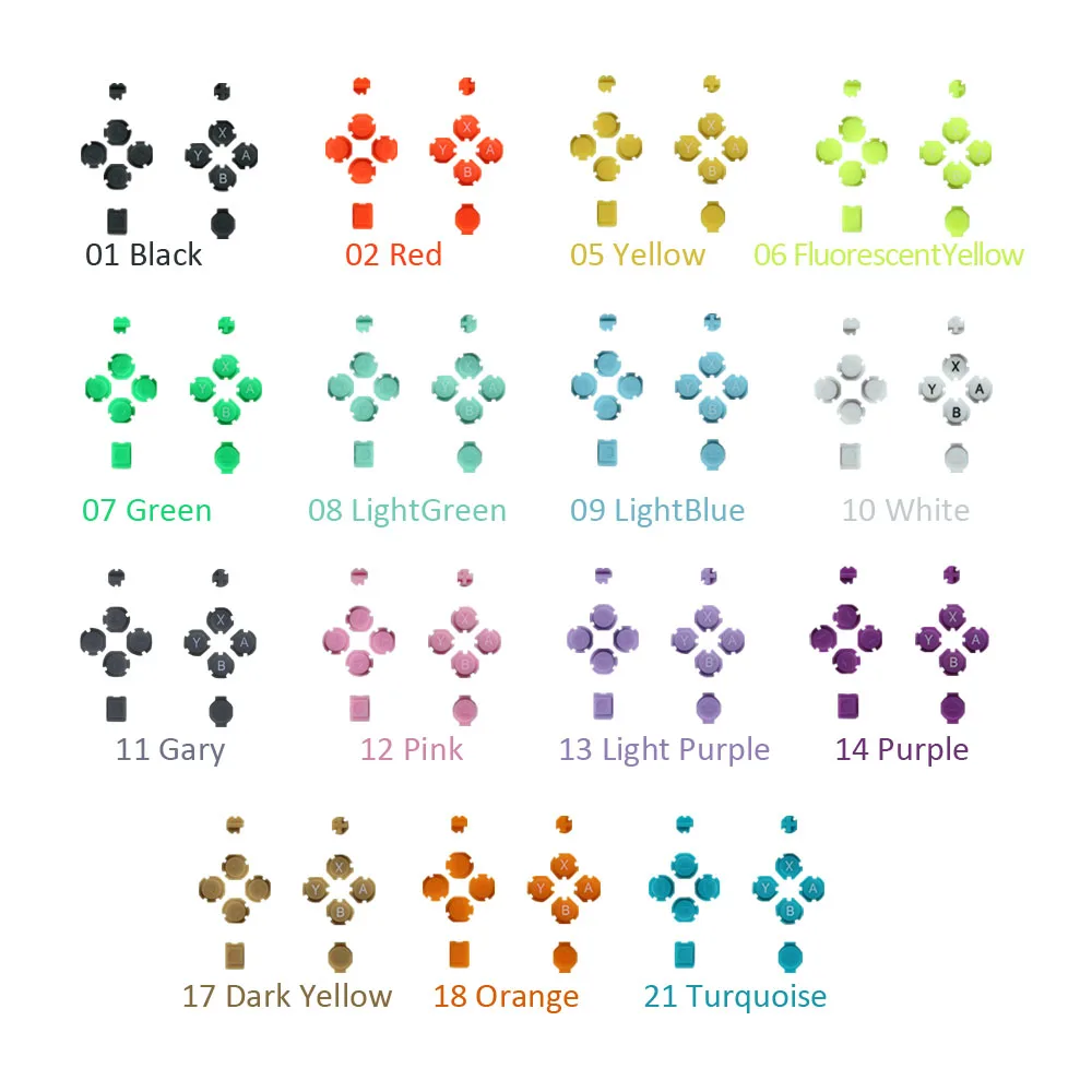 12 шт., сменные кнопки контроллера джойстика, ремонт ABXY D-Pad, направляющие клавиши для Nintendo Switch OLED Joy-Con Joycon NS