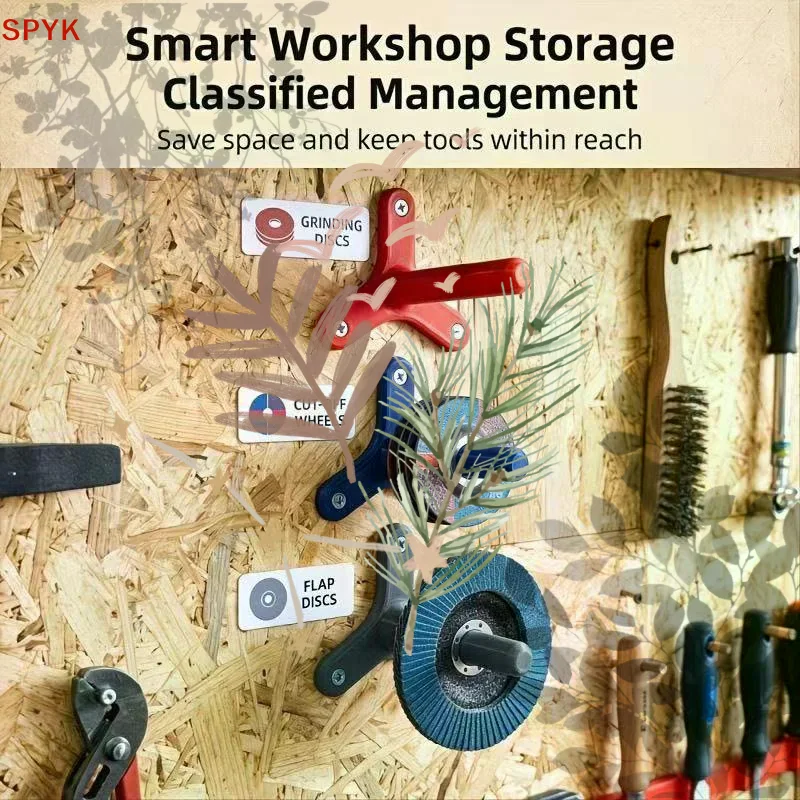 1/3/5Pcs Multifunctional Angle Grinder: Disc Storage Rack Cutting Grinding Wheel Holder Workshop Tool Organizer