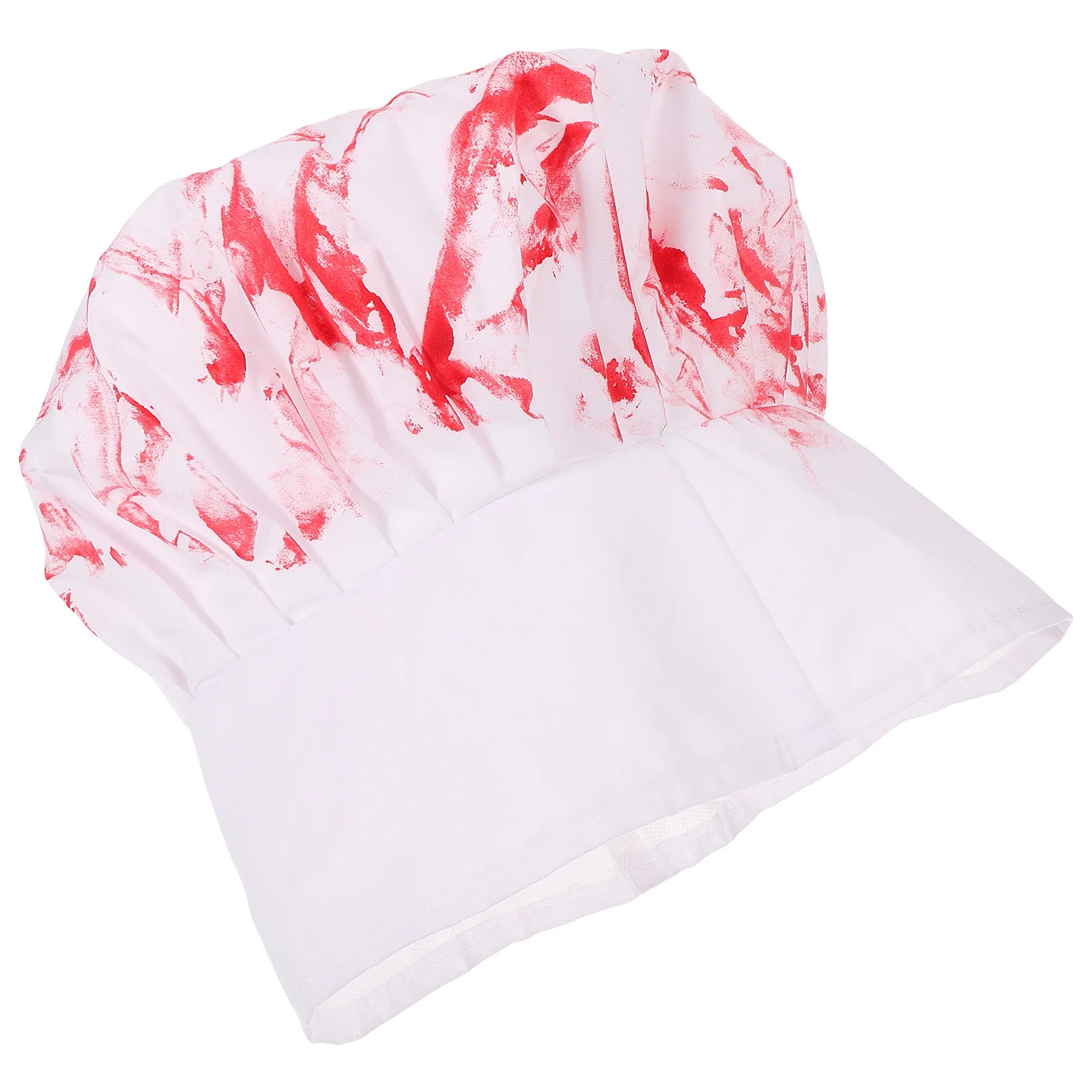 

Halloween Bloody Hat Adjustable Strap Comfortable Chef Hat Halloween Cooking Horror Cosplay Bloody Printing Festival