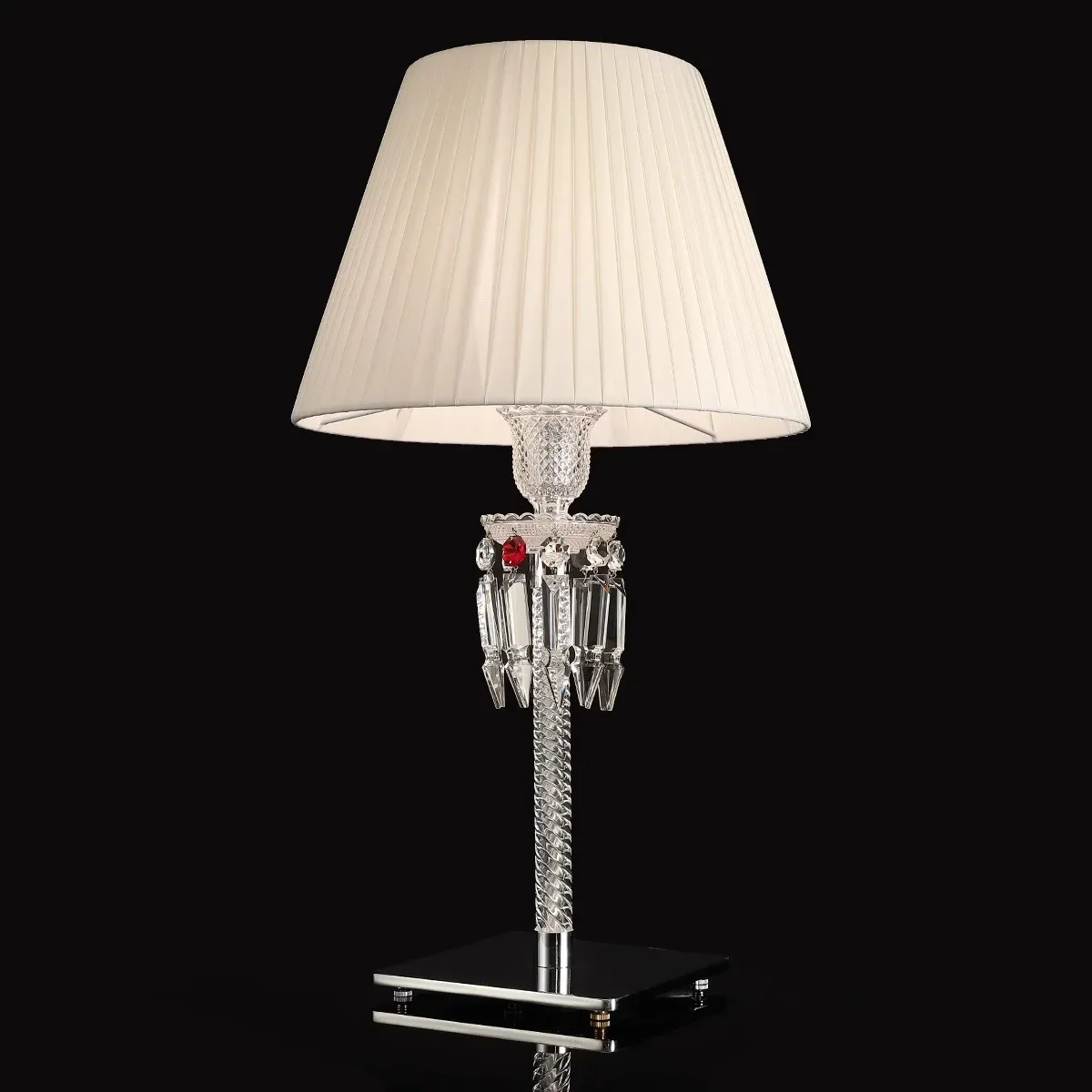 French light luxury living room crystal table lamp modern American baccarat creative bedroom study bedside decorative table lamp