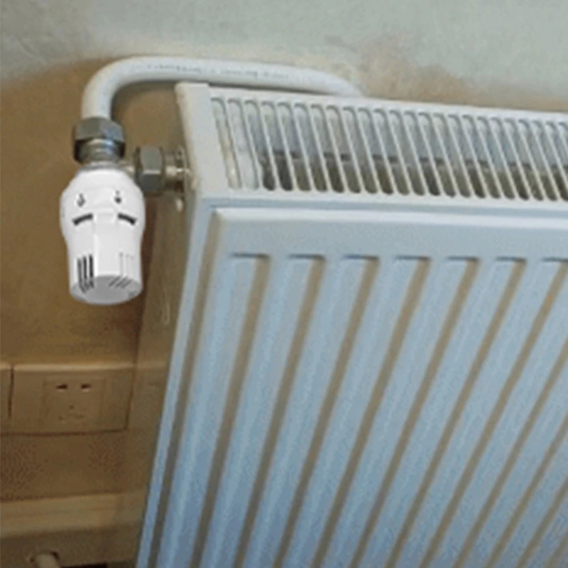 Vertical Thermostatic Radiators Valves Plastic Self-Regulating Heat Distribution