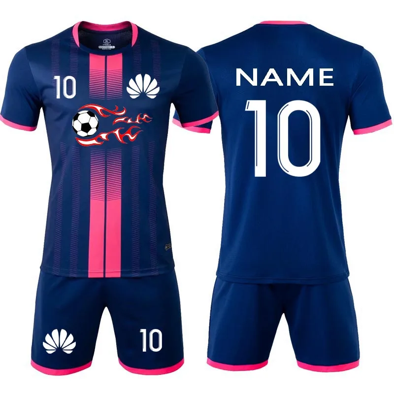 New Children Football Jerseys Men Boys Soccer Short Sleeve Kids Football Uniforms Adult Kids Soccer Tracksuit Jersey