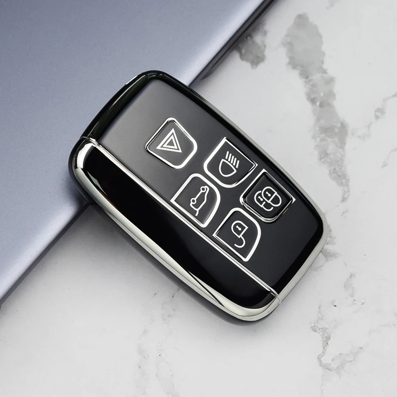 Caso chave do carro para Land Rover, Shell de guitarra, suporte Fob, capa para Range Rover Sport Evoque, Freelander, Velar, descoberta 4, Jaguar XE, XJ, XF