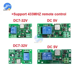 DC 5V 7V-32V 1 Channel WiFi Remote Control Relay Switch Module Supports 433MHZ Remote Control For EWelink APP System