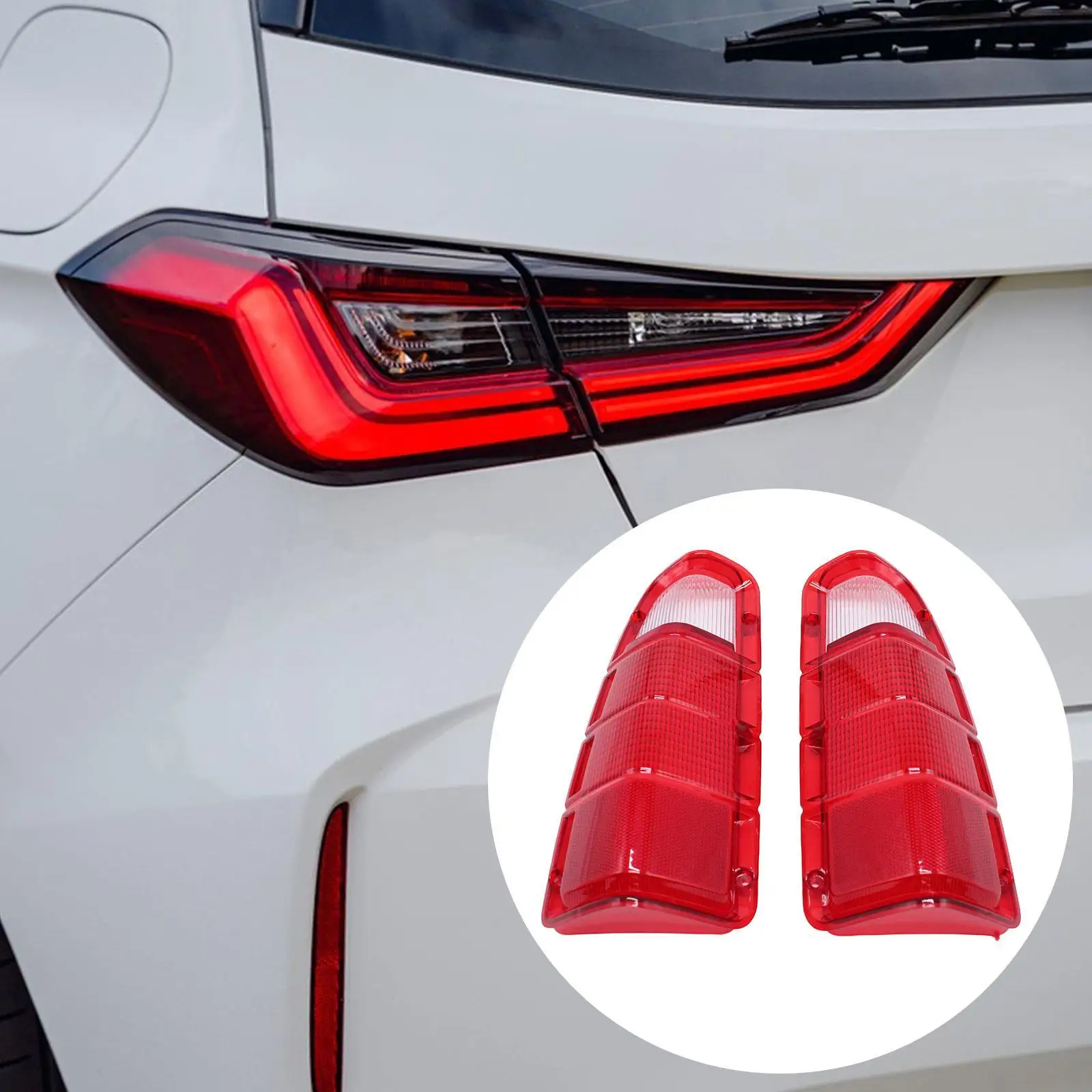 

Auto Tail Light Assembly Red Rear Light Lens Cover Waterproof Truck Side Light for 1972-1980 Vehicle Replacement Parts