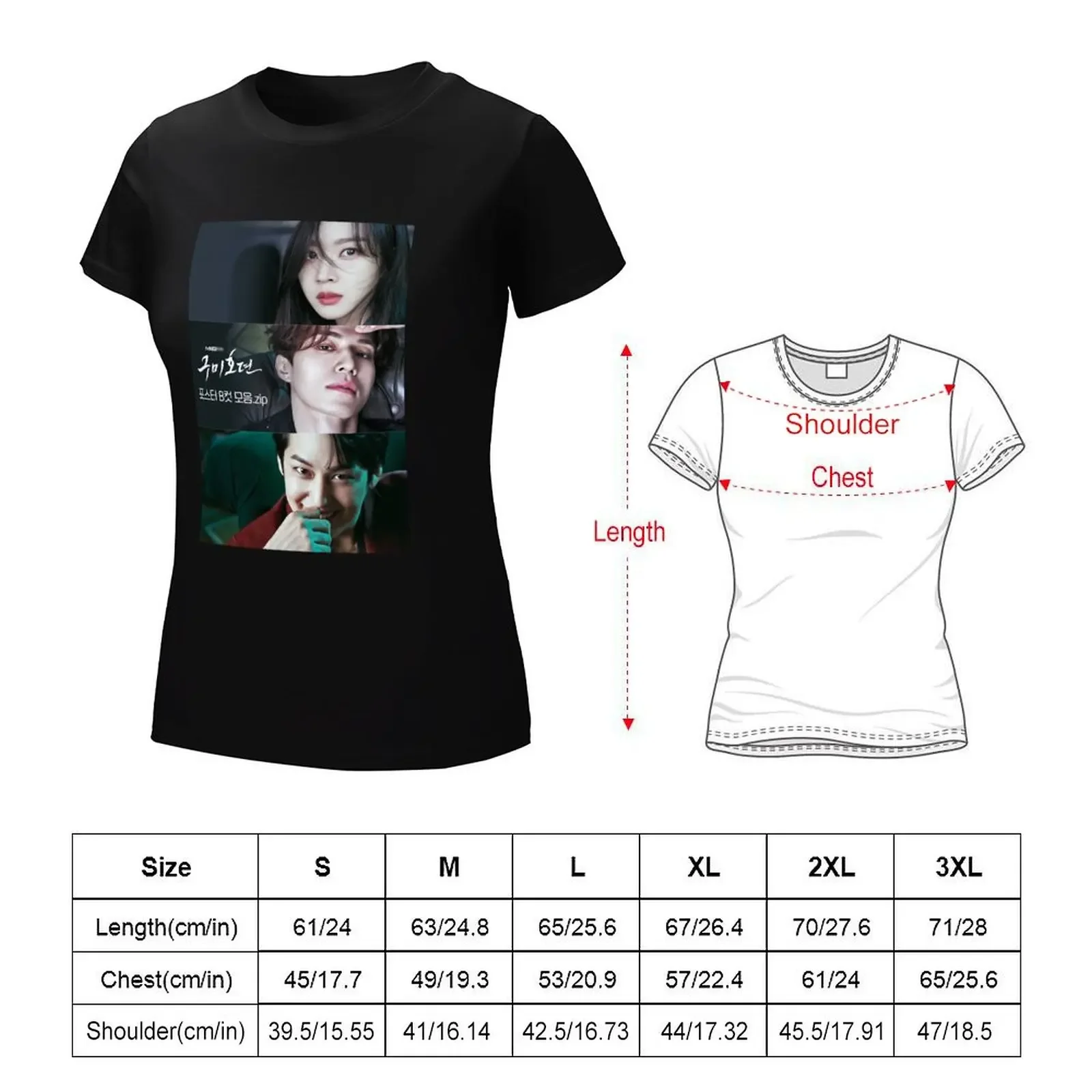 Tale of the nine tailed - KDRAMA - LEE DONG WOOK - KIM BUM T-shirt Female clothing workout t shirts for Women