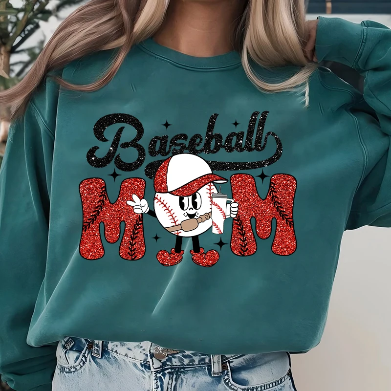 Baseball MAMA Heat DTF Transfer Design For T Shirts Fashion Iron On Thermals Transfer Appliqued For Cloth Transfer Sticker