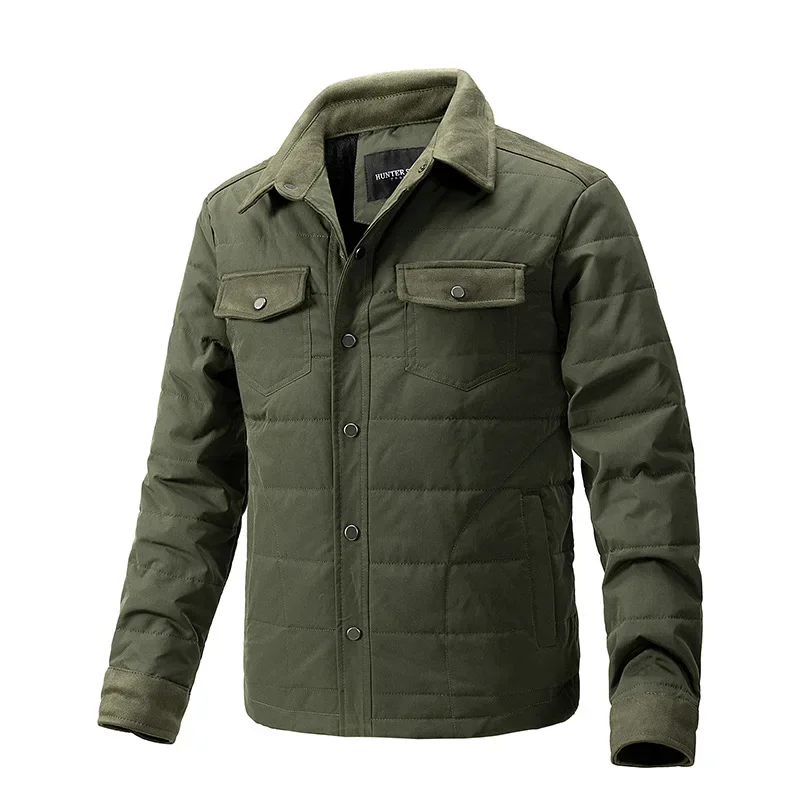 LIBIELIY Men's Casual Jacket For Autumn And Winter, European And American Style, Fashionable Checked Lapel, Multi-pocket Busine