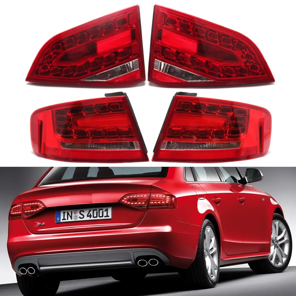 

Car LED Rear Outer Inner Side Tail Light Brake Lamp Taillight Assembly For Audi A4 S4 B8 Sedan 2009-2012 8K5945095K 8K5945093K