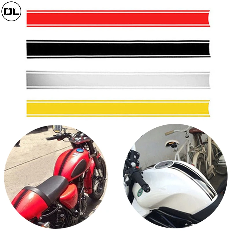 

Motorcycle Tank Sticker Cowl Stripe Decal DIY Fuel Gas Tank Decal Stickers Self Adhesive Decal Sticker for Cafe Racer Moto