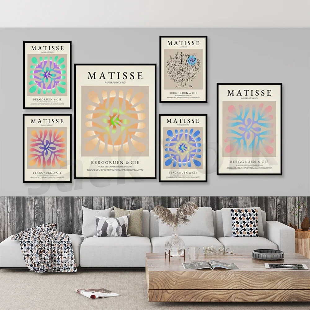 Matisse Aura Poster - Energy Art Spiritual Gradient Abstract Print Angle Numbers - Matisse Exhibition Inspired Home Decor