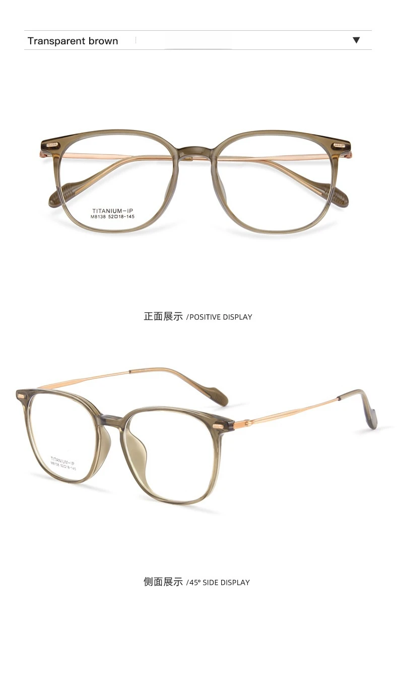 YIMARUILI Komfortable Ultra-licht Flexible TR90 Brillen Männer Retro Runde Reinem Titan Optische Brillen Rahmen Frauen – Detail 17