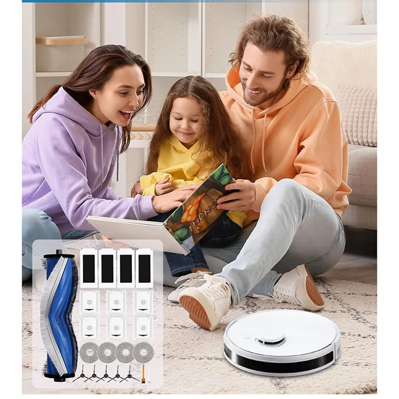 X17A 2025 NEW-Accessories For ECOVACS DEEBOT T30 Pro Omni&T30 Omni Robot,Main Brush,Filters Cloths Dust Bags Edge Brushes