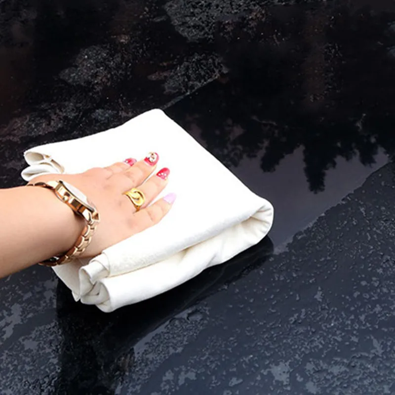 Absorbent Quick Dry Towel Suede Genuine Leather Car Wash Towel 6 Size Natural Chamois Leather Wash Car Cleaning Cloth