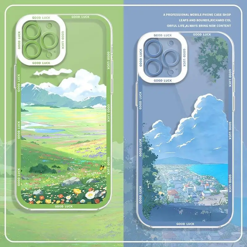 Japan Anime Landscape Phone Case For OPPO Realme C67 C65 C53 C63 C51 C55 C33 C12 C25 C25S 5 6 5i 6i 9i 5S 3 8 9 10 12 Pro Plus