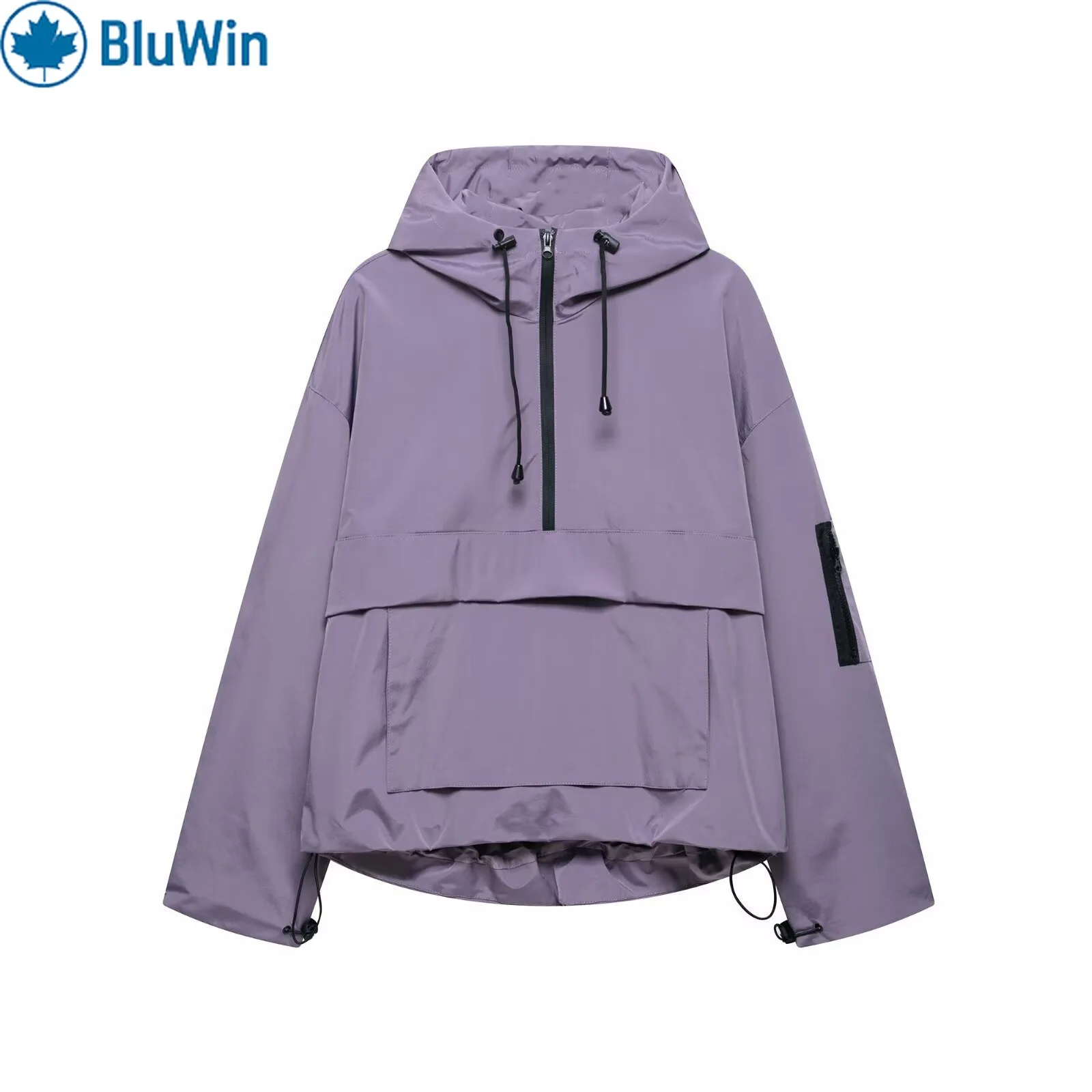 سترة واقية من الرياح بغطاء للرأس مكونة من 5 ألوان من BluWin&ZAF للنساء ملابس خارجية غير رسمية بسحّاب من Gorpcore معطف خفيف الوزن #6