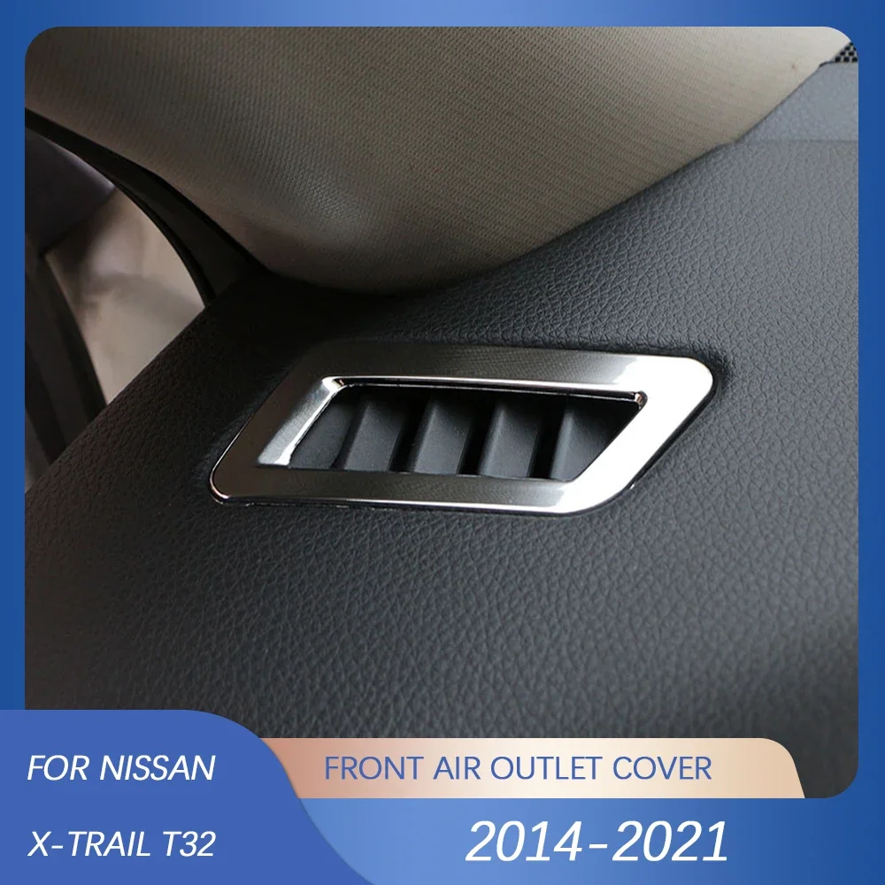 Наклейка на вентиляционное отверстие переднего кондиционера автомобиля, Накладка для Nissan X-Trail Xtrail T32 2014 - 2021 LHD, аксессуары для интерьера Наклейка на вентиляционное отверстие переднего кондиционера автомобиля, Накладка для Nissan X-Trail Xtrail T32 2014 - 2021 LHD, аксессуары для интерьера