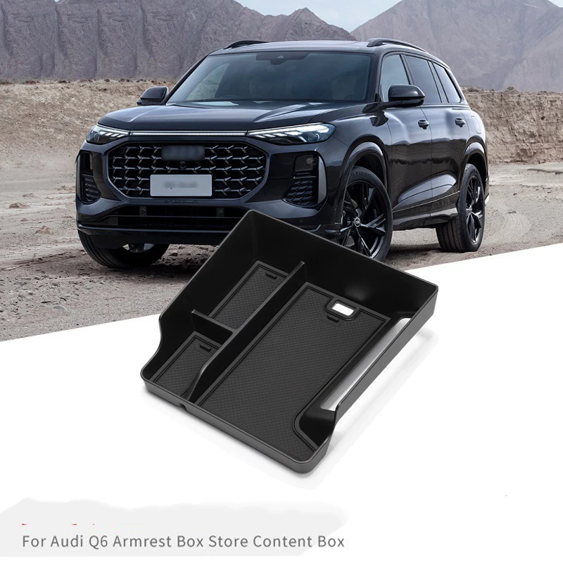 

For Audi Q6 2023-2024 Armrest Box Storage Box Central control Gas Car Room Interior Decoration Auto Accessories