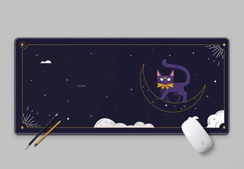 

Galaxy Goddess Luna Mouse Pad Extra Large Thickened Edges Waterproof and Dirt Resistant Laptop Office Gaming Anime Mouse Mats