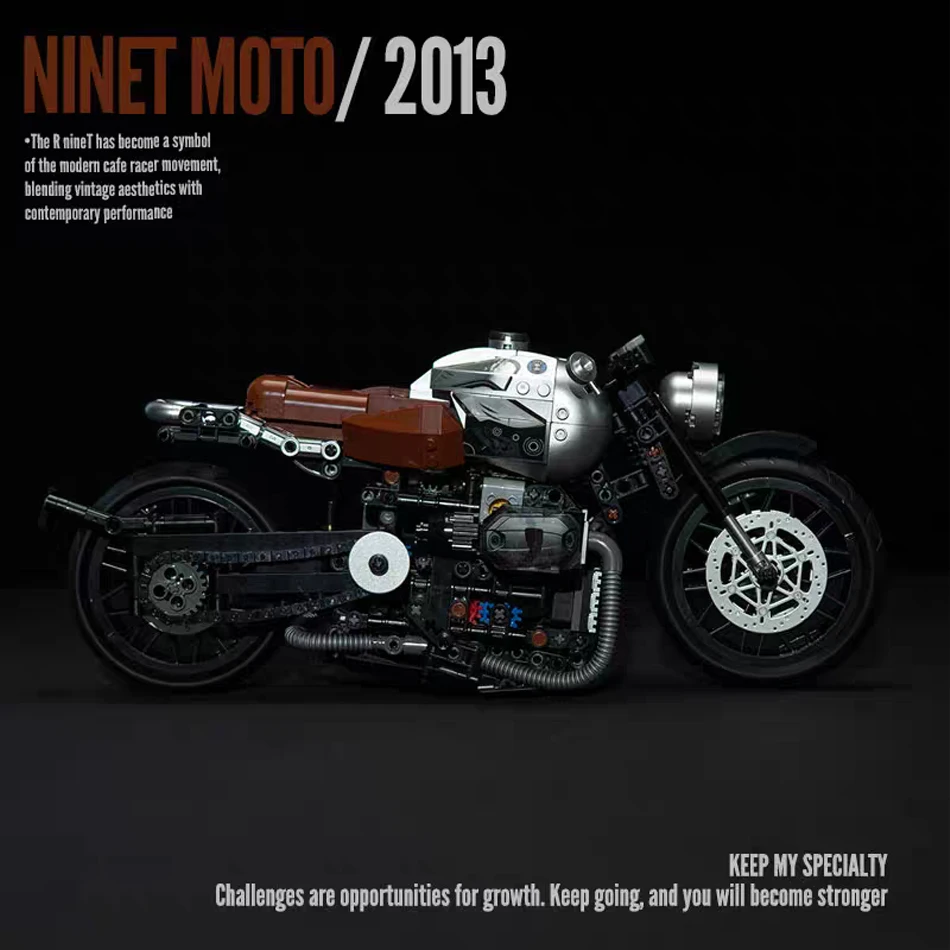 925Pcs MOCการวิเคราะห์R NineT Retroรถจักรยานยนต์อาคารบล็อกอิฐCity Speed Champion Racerมอเตอร์ไซด์โรงรถของเล่นเด็กของขวัญ