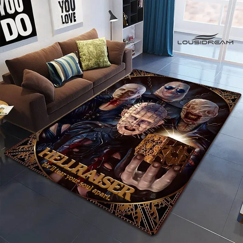 Hellraiser Horror Movie Print Carpet Non -slip carpet bedroom decoration living room decoration washroom floor mat birthday gift