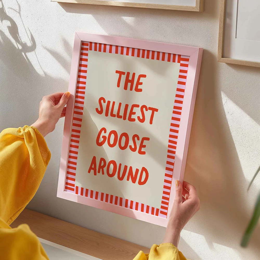 北欧ピンクの引用句ウォールアートポスター「私たちはどれほど幸 - Home Decor How To のレビューと価格