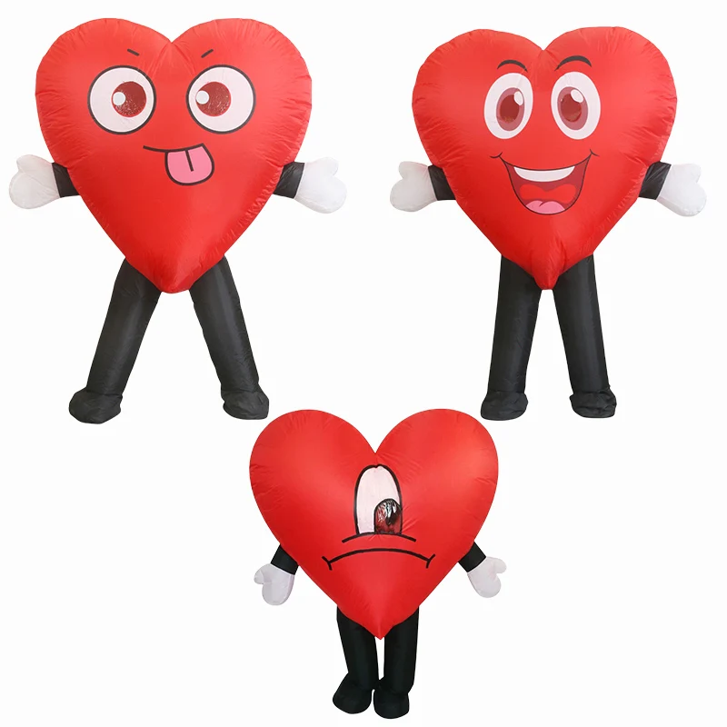 

Valentines Prop Red Love Heart Inflatable Costume Fun Adult Halloween Carnival Christmas Cosplay Fancy Dress Wedding Party Props