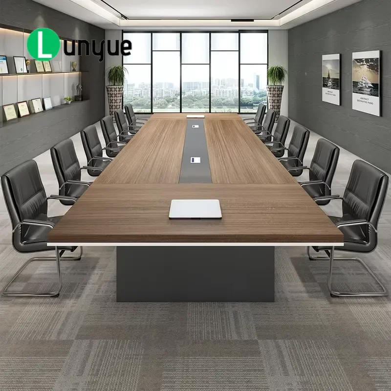 Custom Modern Luxury Wooden Conference Table for 8 to 20 Person Meeting Training Office Furniture Large Size Durable Business