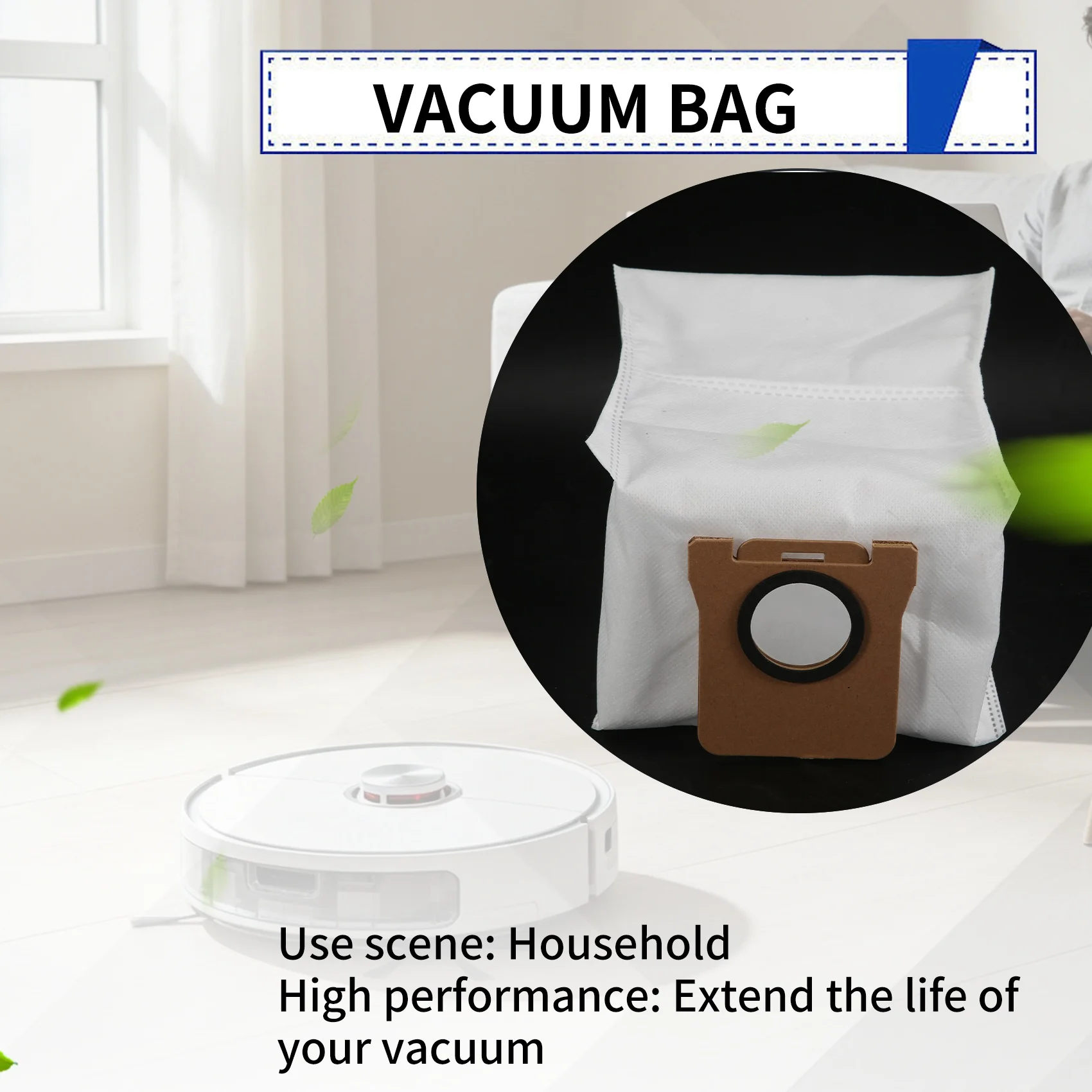 Y50A 12 Pcs Dust Bag Replacement for Robot Vacuum X10 Plus Mijia Omni 1S for Dreame Bot S10 S20 Pro Parts