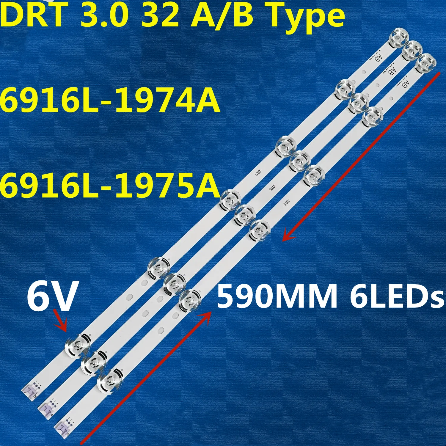 

LED Backlight 6 lamp 6916-1841A 6916L-1842A 6916L-1974A 6916L-1975A For 32LB580V 32LB650V 32LB652V 32LB653v 32LF552V AGF78400201