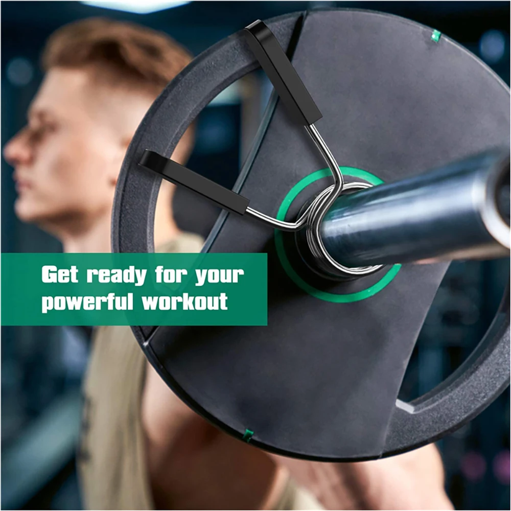 Barbell Clamp Dumbbell Clip Spring Collars 1pair 24/28/30/50mm Standard Barbell Non-Slip Lock for Gym Weightlifting Powerlifting