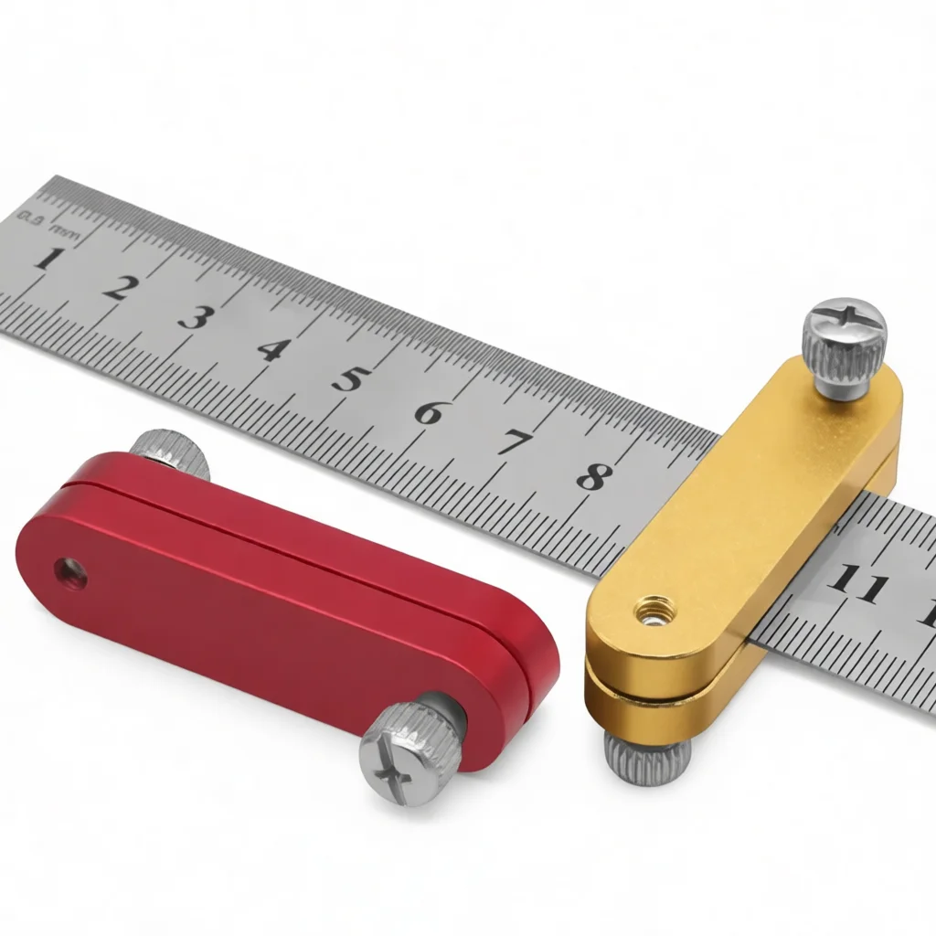 Holzbearbeitung DIY Präzisions-Stahllineal Positionierungsblock Klemmblock Unabhängiger Positionierungsblock oder Lineal-Set