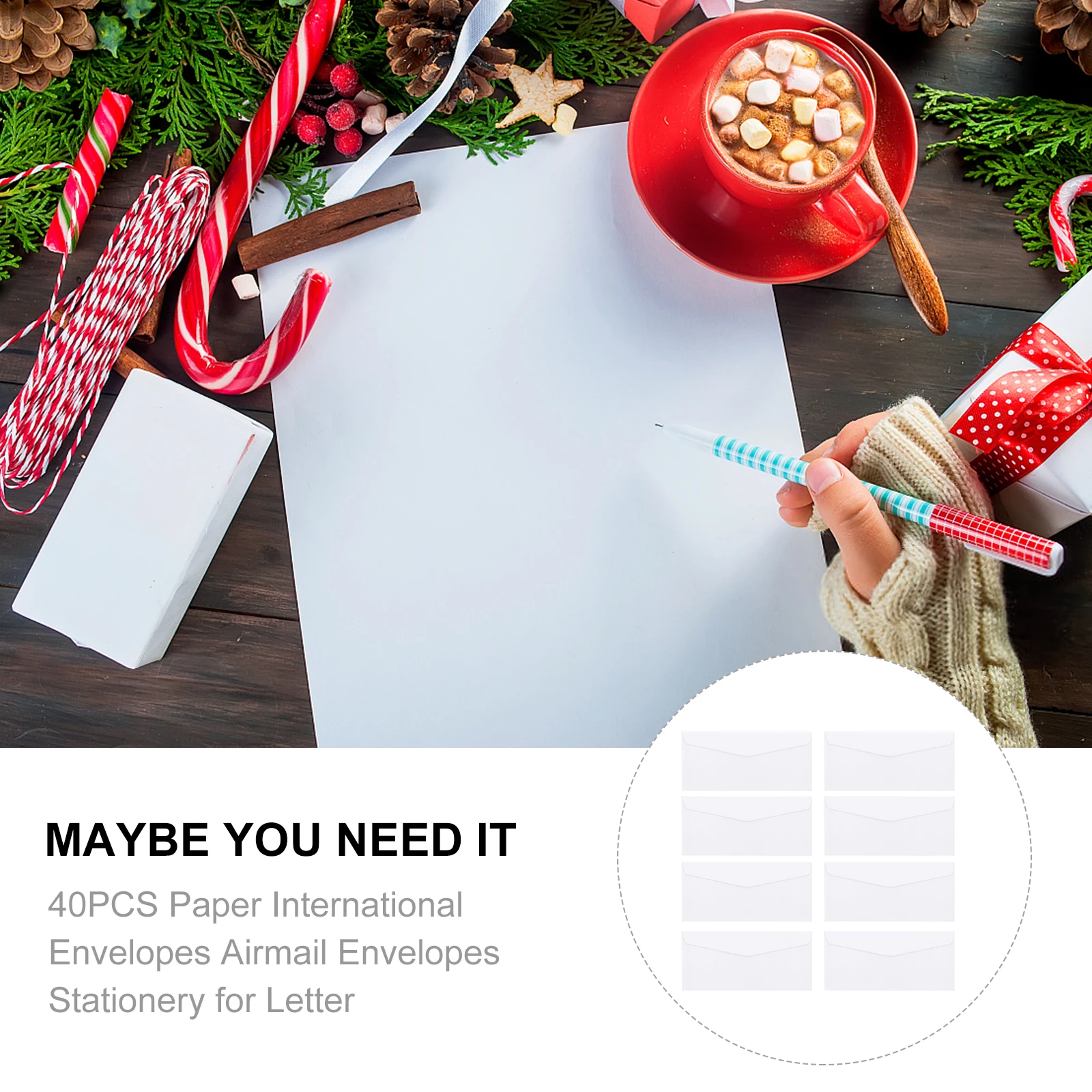 40 peças em branco para cartas de correio aéreo convites internacionais anúncios fotos envelopes de papel cartões postais envelopes