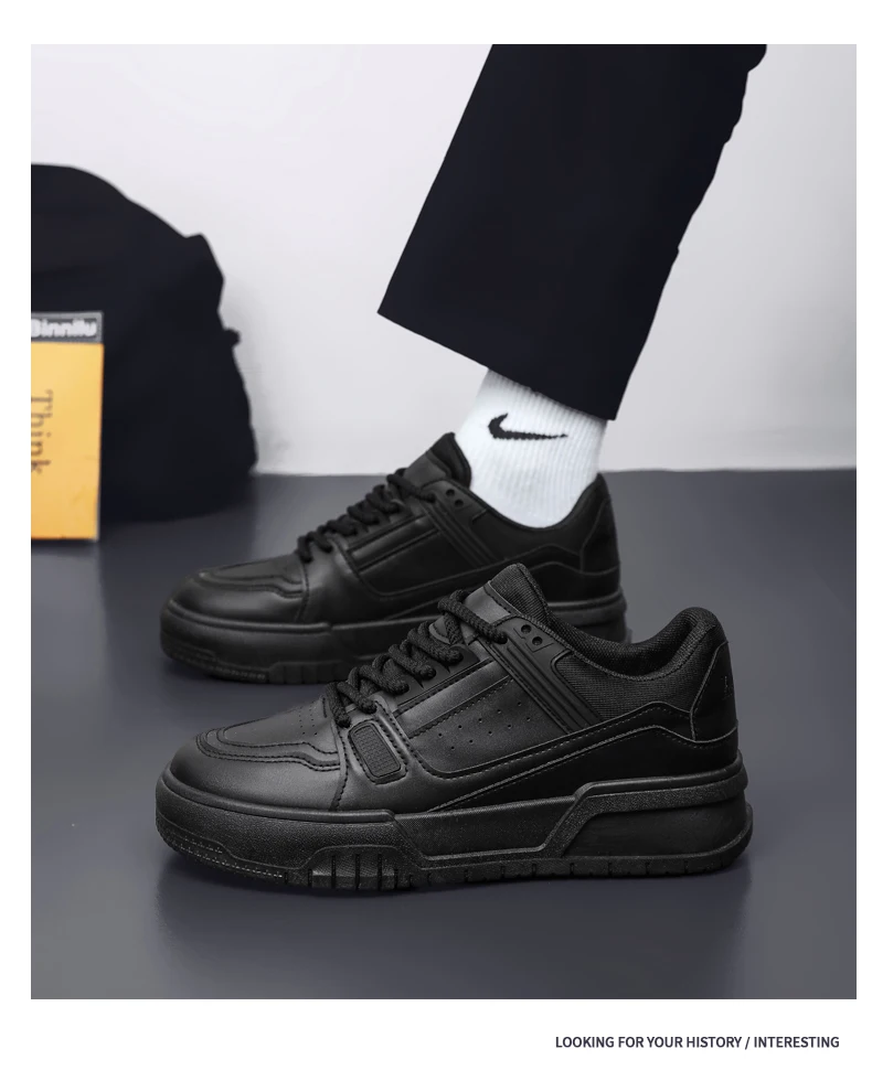 Herren Koreanische Freizeitschuhe mit Dicker Sohle für Alle Jahreszeiten, Weiche Rutschfeste Leichte Outdoor-Wanderschuhe, Flache Sportschuhe für Studenten – Detail 15