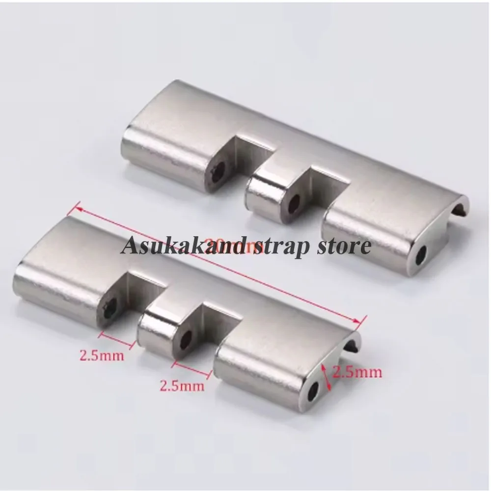 Соединители ремешка из нержавеющей стали для Seiko SKX007 SKX009 для Oyster Jubilee, изогнутая плоская концевая ссылка 18/19/20/21/22 мм, ремешок-адаптер