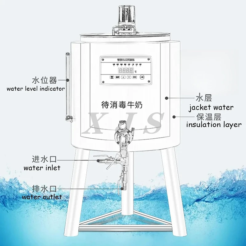 30L/50L/75L/100L Honey , Milk And Beer Pasteurization Tank Machine