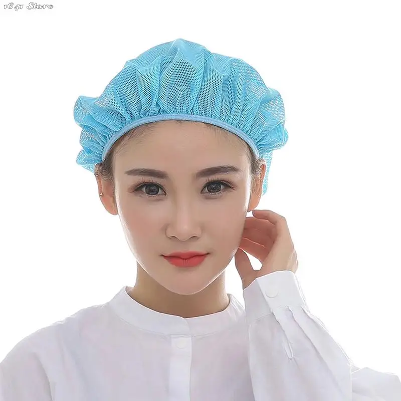 1pc Elastic Chef Net Hat Cook Caps Kitchen Health Work Hats Canteen Restaurant Food Service Bakery Baking Women Breathable Cap