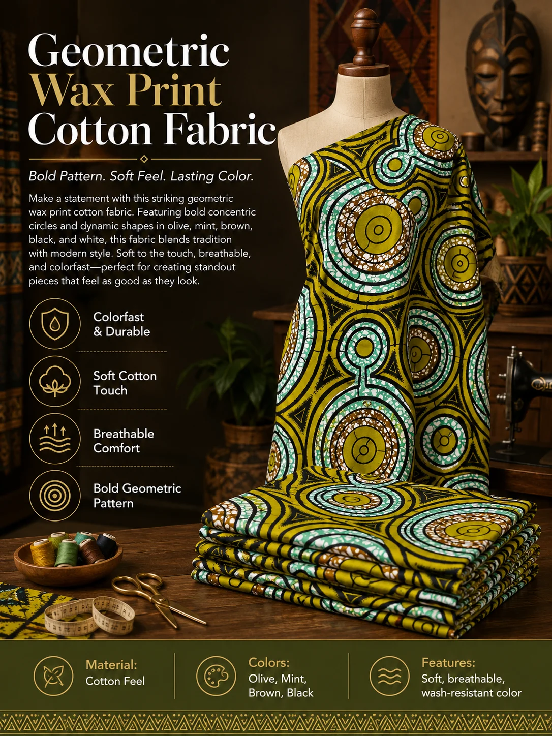 New Dutch batik printed cotton fabric, high quality, 100% pure cotton jacquard design, Ghanaian super batik fabric.