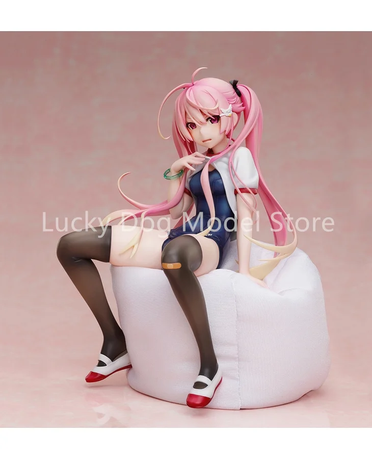 100% Original:Pink Sukumizu Swimsuit Girl 1/5.5 PVC Action Figure Anime Model Toys Collection Doll Gift