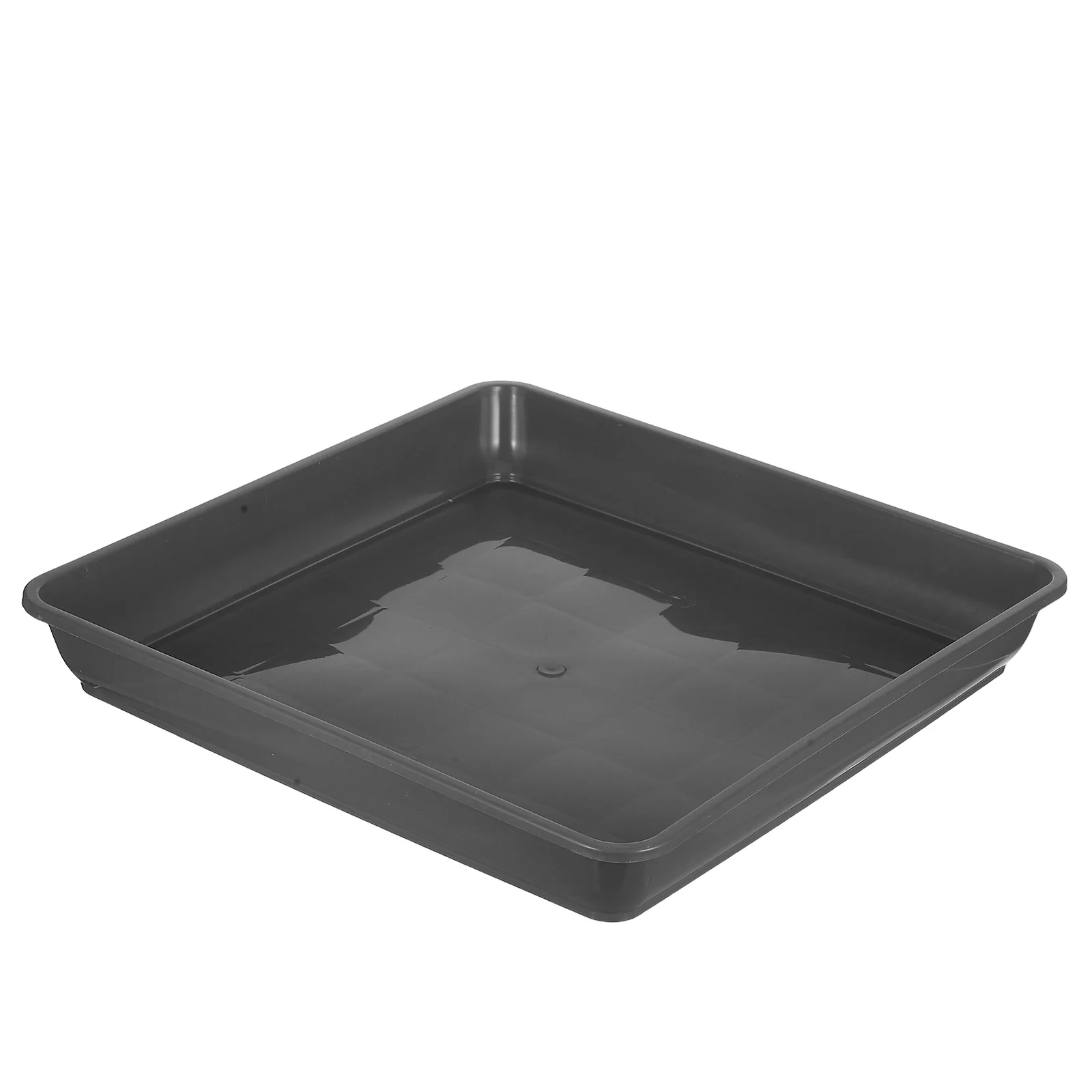 

2 Pcs Flower Pot Tray Water Splash Square Saucer Flowerpot Plastic Planter Grey Drip