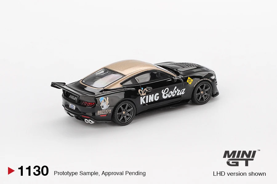 MINIGT 1/64 Shelby GT500 Dragon Snake Concept أسود/ذهبي MGT01130-CH سيارة سبيكة موتور سيارة دييكاست نموذج معدني لعب أطفال بنين