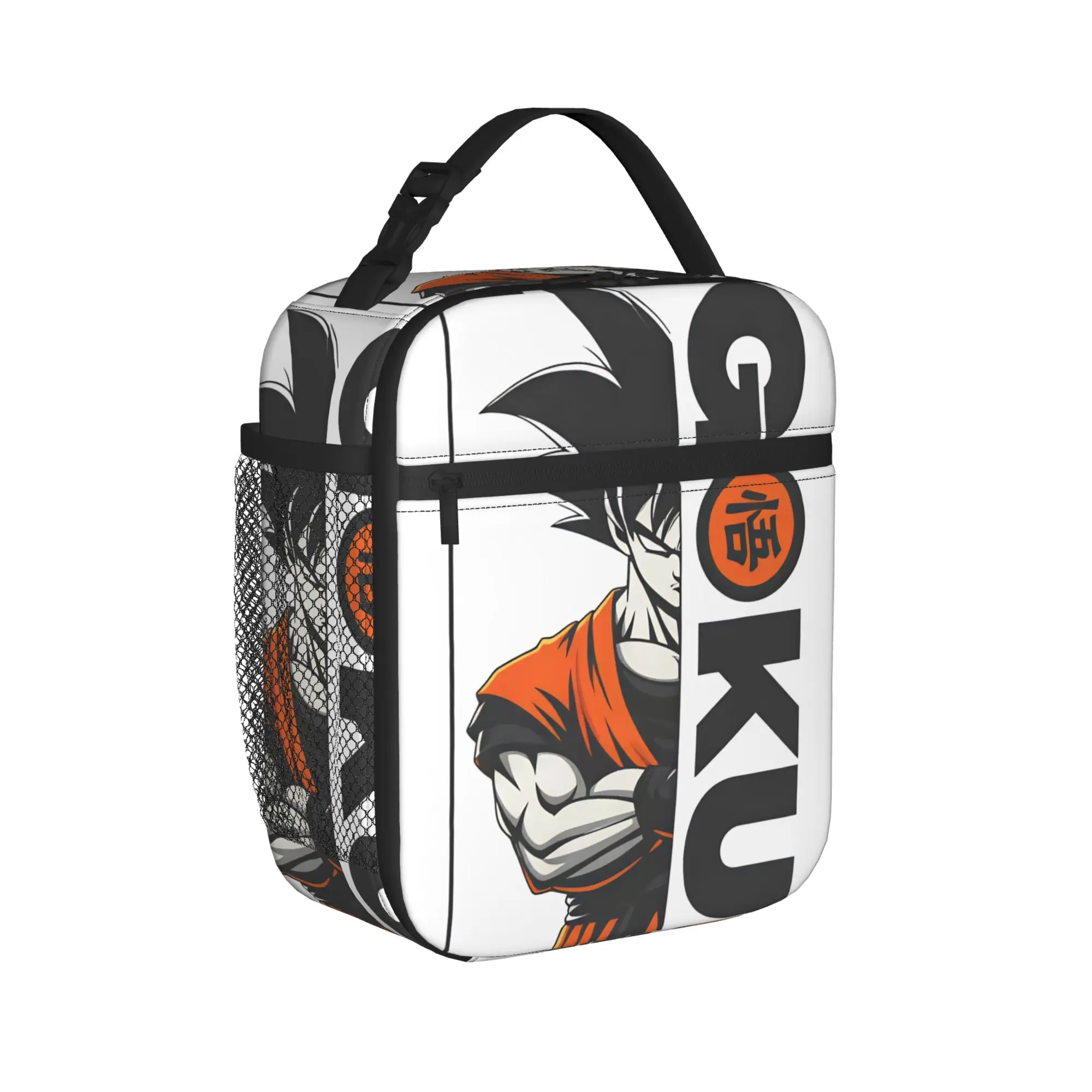 Dragons Balls Lunch Bag Goku Son  Portable Insulated Lunch Box Adult Office Print Cooler Bag Fun Waterproof Tote Food Bags
