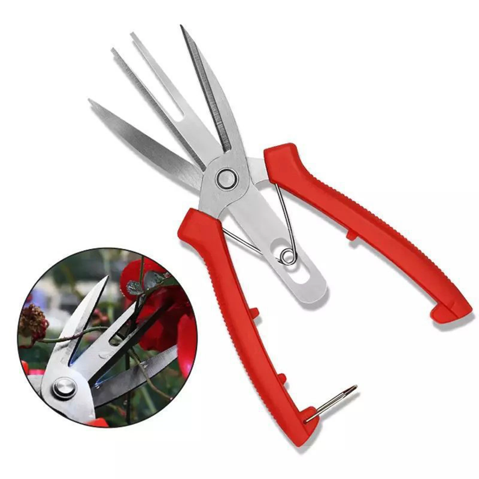 Fruit Picking Scissors Double-edged Garden Pruner Shears Citrus Tree Flower Cultivating Solid Pruning Fruit Tree Pruning Scissor